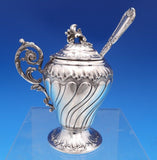 Louis XV by Puiforcat French Sterling Silver Mustard Pot with Spoon (#8329)