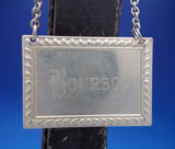 Kirk Sterling Silver Decanter Label "BOURBON" 1 1/8" X 1 3/4" (#4359)