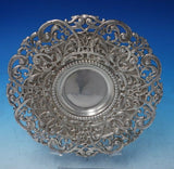 Brunswick French .950 Silver Wine Coaster Pair Wide Pierced Border 9" (#5474)