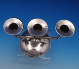 Maciel Mexican Mexico Sterling Silver Candelabra Pair 3-Light (#1665) Modernist