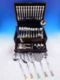 Romance of the Sea Gold Accent Wallace Sterling Silver Flatware for 12 Set 83pc