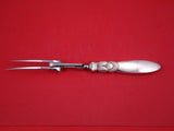 Cactus by Georg Jensen Sterling Silver Roast Carving Fork HH WS 10 1/2"
