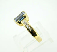 14k Yellow Gold 2.17ct Emerald Cut Genuine Natural Tanzanite Ring (#J1840)