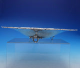 Italian 800 Silver Fruit Bowl with Scalloped Edge and Applied Feet  (#4288)