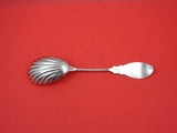 James Watt Coin Silver Berry Spoon coin shell bowl similar to Belmont 8 7/8"