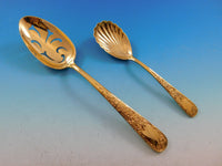 Old Maryland Engraved by Kirk Vermeil Sterling Silver Flatware Set Service 47 pc