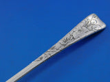 Lap Over Edge Acid Etched by Tiffany Sterling Parfait Spoon Petal Flower 6"