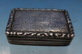 William Simposon WS English Sterling Silver Vinaigrette Box Hand Engraved #6609