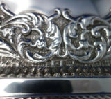 Joseph Gloster English Victorian Sterling Silver Tray Rectangular Chased #6289