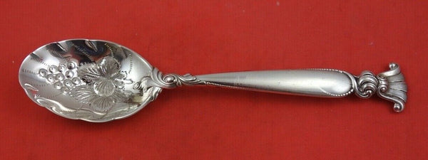 Romance of the Sea by Wallace Sterling Silver Berry Spoon with Fruit 8 5/8"