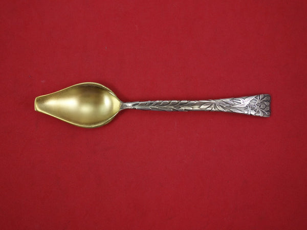Lap Over Edge Acid Etched by Tiffany Sterling Silver Melon Spoon GW w/ Dill 6"