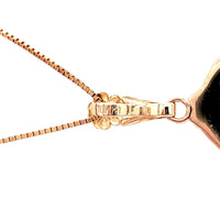 10k Rose Gold Genuine Natural Ruby Flower Pendant (#J5579)