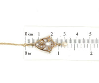 14k Yellow Gold Freshwater River Pearls Lavaliere Pendant (#J5462)