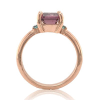 14k Gold 1.79 Carat Bi-Color Watermelon Genuine Natural Tourmaline Ring (#J7017)