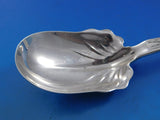 Lap Over Acid Etched by Tiffany Sterling Silver Salad Serving Spoon Flowers 9"