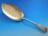 Brite-Cut by Knowles Sterling Silver Ice Cream Set 6pc w/Butterflies Gold Washed