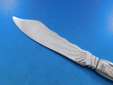 Lap Over Edge Acid Etched Tiffany Sterling Silver Fish Knife 2 Fish Weeds 7 7/8"
