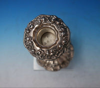 Silverplate Candlestick Floral Motif #5688 9" x 2 1/4" (#5827)