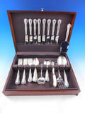 Georgian Bead by Frank Whiting Sterling Silver Flatware Set 8 Service 52 pc Rare