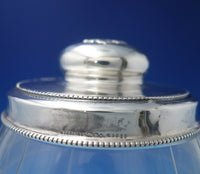 Beaded by Unknown Sterling Silver and Glass Cigar Jar Axe Emblem #53858 (#5783)