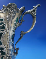 Imperial Queen by Whiting Glass Water Pitcher w/ Sterling Silver Overlay (#5668)