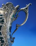 Imperial Queen by Whiting Glass Water Pitcher w/ Sterling Silver Overlay (#5668)