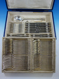 Henin and Cie French Sterling Silver Flatware Set Service 112 pcs Dinner Size