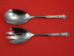 Meadow Rose by Wallace Sterling Silver Salad Serving Set HHWS Custom 4-Tine 11"