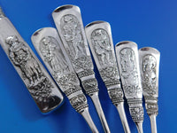 Fontainebleau by Gorham Sterling Silver Flatware Set Service 79 pieces Figural