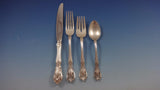 Chateau Rose by Alvin Sterling Silver Flatware Set For 12 Service 101 Pieces