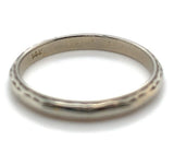 14k White Gold Wedding Band Scalloped and Beaded Size 6.5 Jewelry (#J5987)