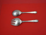 Beaded by Georg Jensen Sterling Silver Salad Serving Set 2pc FH AS 9 3/8"
