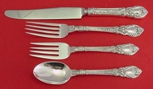 Charles II by Lunt Sterling Silver Regular Size Place Setting(s) 4-Piece Vintage