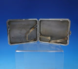 Austrian .750 Silver Card Case Engine Turned with Blue and White Enamel (#2796)