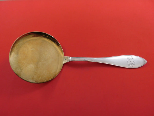 C.G. Hallberg Swedish .830 Silver Tomato Server Gold Washed Not Pierced 1917 9"