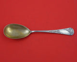 Hermann Konejung German .800 Silver Preserve Spoon Gold Washed with Daisy 7 1/2"