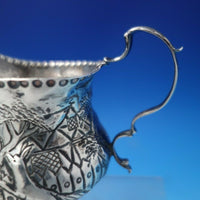 English Georgian Sterling Silver Creamer Repoussed Landscape Fox Birds (#5518)