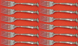 Romance of the Sea by Wallace Sterling Silver Salad Fork Set 12 pcs 6 1/2"