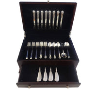 Castle Rose by Royal Crest Sterling Silver Grille Flatware Set 8 Service 48 Pcs