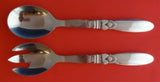 Cactus by Georg Jensen Sterling Silver Salad Serving Set 2pc HH WS Orig 8 1/8"