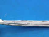 Lap Over Acid Etched by Tiffany Sterling Silver Ice Cream Spoon GW w/ Leaves 6"