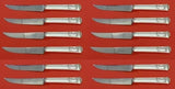 San Lorenzo by Tiffany Sterling Silver Steak Knife Custom Set 12 pc Serr 8 1/2"