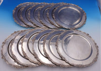 Shell & Thread Tane Mexican Sterling Silver Charger Plates Set of 12 (#7696)