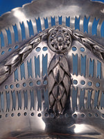 English Victorian Sterling Silver Fruit Bowl London 1889 Harris Pierced (#7439)