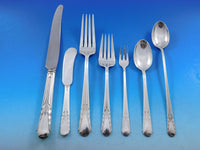 Orchid by International Sterling Silver Flatware Set for 8 Service 68 pcs Dinner