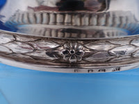 English Georgian Sterling Silver Basket with Swing Handle Pierced Ribbon (#8388)