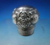 J.G. and S. English Sterling Silver Dresser Jar with Cut Crystal 5 1/2" (#5908)
