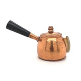 Antique Measuring Tape Copper Pot Form with Ebony Handle 1 1/4