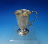 English Sterling Silver Child's Cup Bright-Cut Engraved w/ Baskets #585 (#6258)