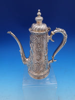 Tiffany & Co. Sterling Silver Demitasse Pot Women Cherubs  Roses Bird (#8411)